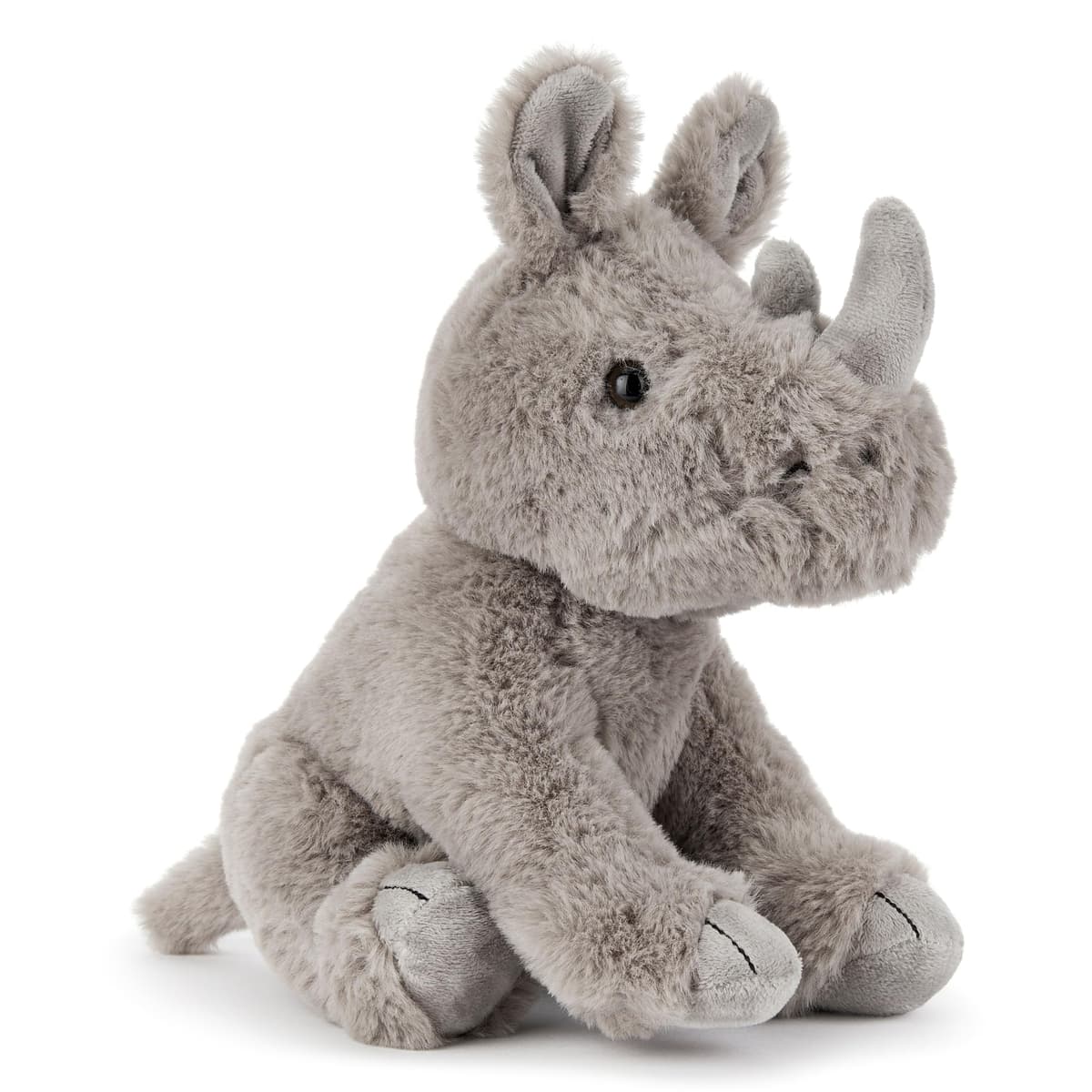 Zappi Co Robin the Rhino Plush Toy Rhinoceros (22cm) Horned Wonder - Soft, Cuddly, 100% Recycled - Mighty African Friend