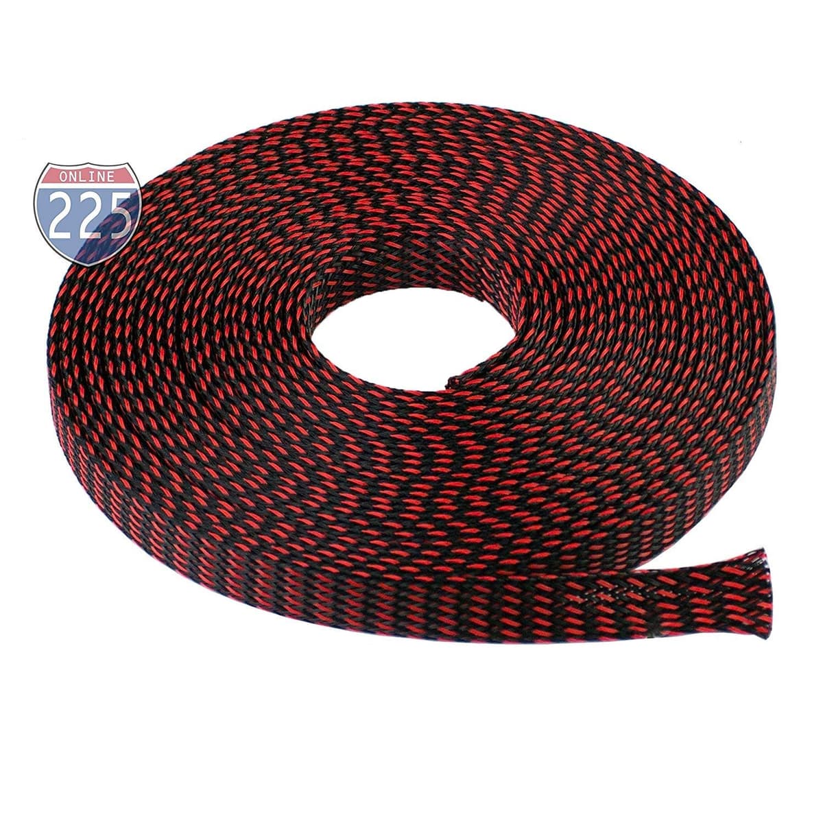 100 FT 1/4" 6mm Black Green Expandable Wire Cable Braided Sleeving Sheathing Loom Tubing US