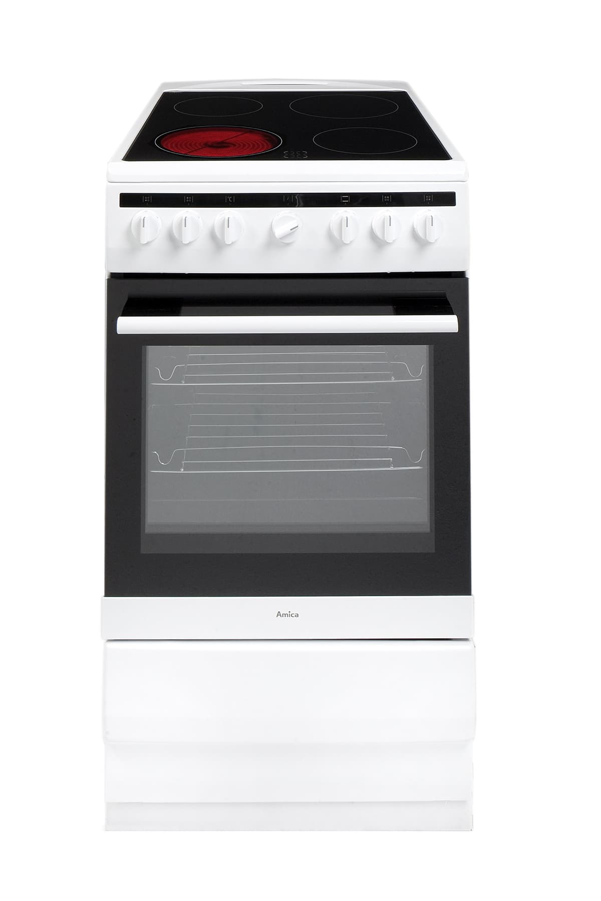 Amica 508CE2MSW 50cm Electric Cooker with Ceramic Hob - White
