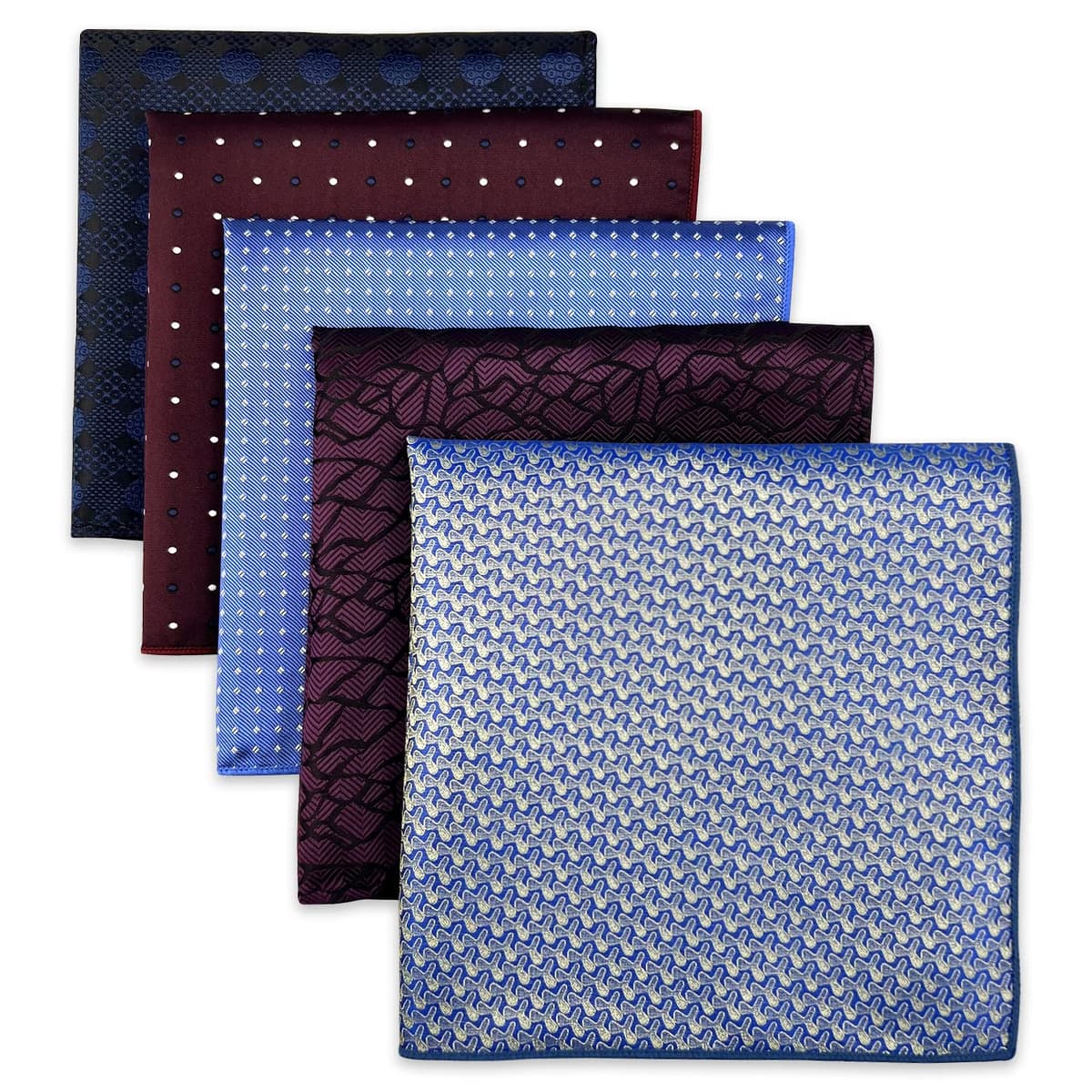 Shlax&Wing 5 PIEZAS Hombres Mezclado Clasificado Patrón Pañuelo De Bolsillo Pañuelo Conjunto