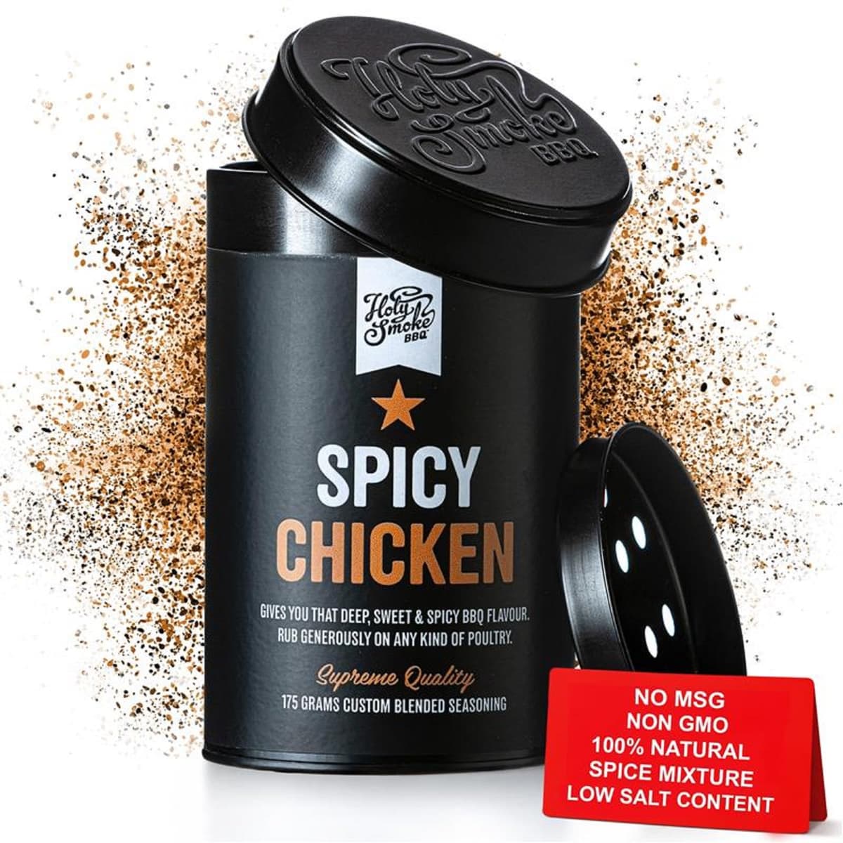 Spicy Chicken Rub Sazonador Especias Picantes para Barbacoa de Pollo Mezcla de Condimento Seco Marinada Seca pimientos para Carne y Bistec Cerdo Pavo Verdura sin gluten 175g