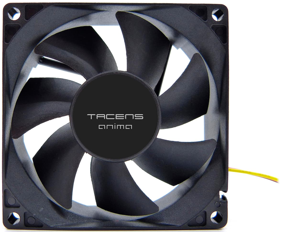 TACENS ANIMA AF8, Ventilador PC 80mm, 1800 RPM, Rodamientos FLUXUS Ultrasilencioso, 7 Aspas, Color Negro