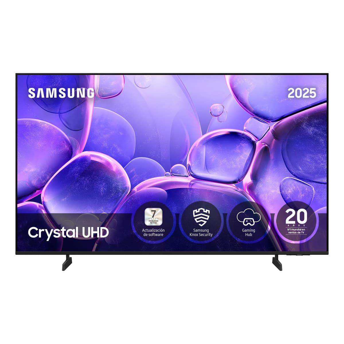 Samsung TV 55 Pulgadas Crystal UHD U8075F 4K Smart TV, Colores increíbles con Crystal Processor 4K, Escucha Todos los Altavoces con Q-Symphony, Datos protegidos Knox Security y Gaming Hub