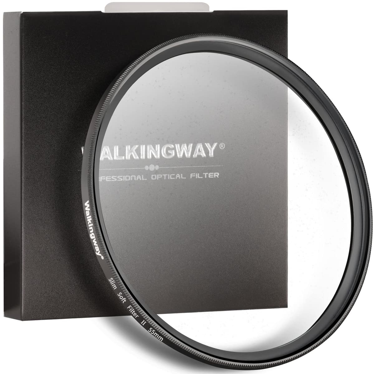 Walking Way 55mm White Pro Mist Diffusion Lens Filter Soft 2, Dreamy Fog & Soft Glow Effect Filter For Video/Vlog/Portrait, HD Glass, Scratch-Resistant, Ultra-Slim Frame, No Vignetting