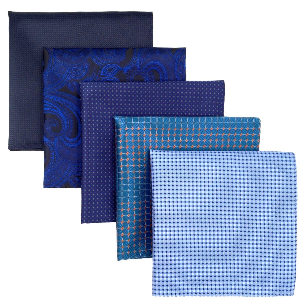 S&W SHLAX&WING 5 Pieces Pañuelo De Bolsillo Para Hombre Handkerchiefs Set para chaqueta de traje