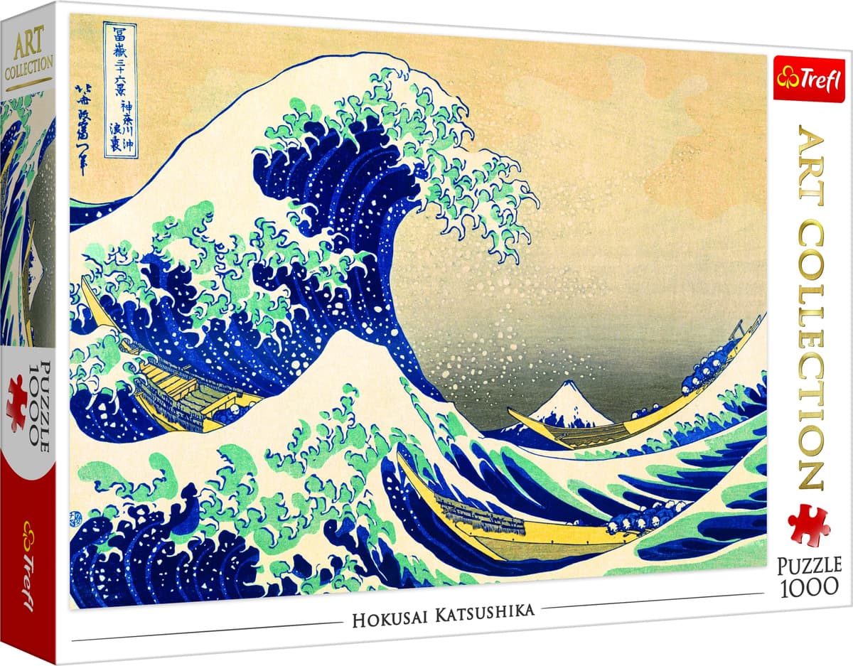 Trefl, Puzzle, La Gran Ola de Kanagawa, Hokusai Katsushika, de 1000 Piezas, Colección de Arte, Adultos y niños a Partir de 12 años