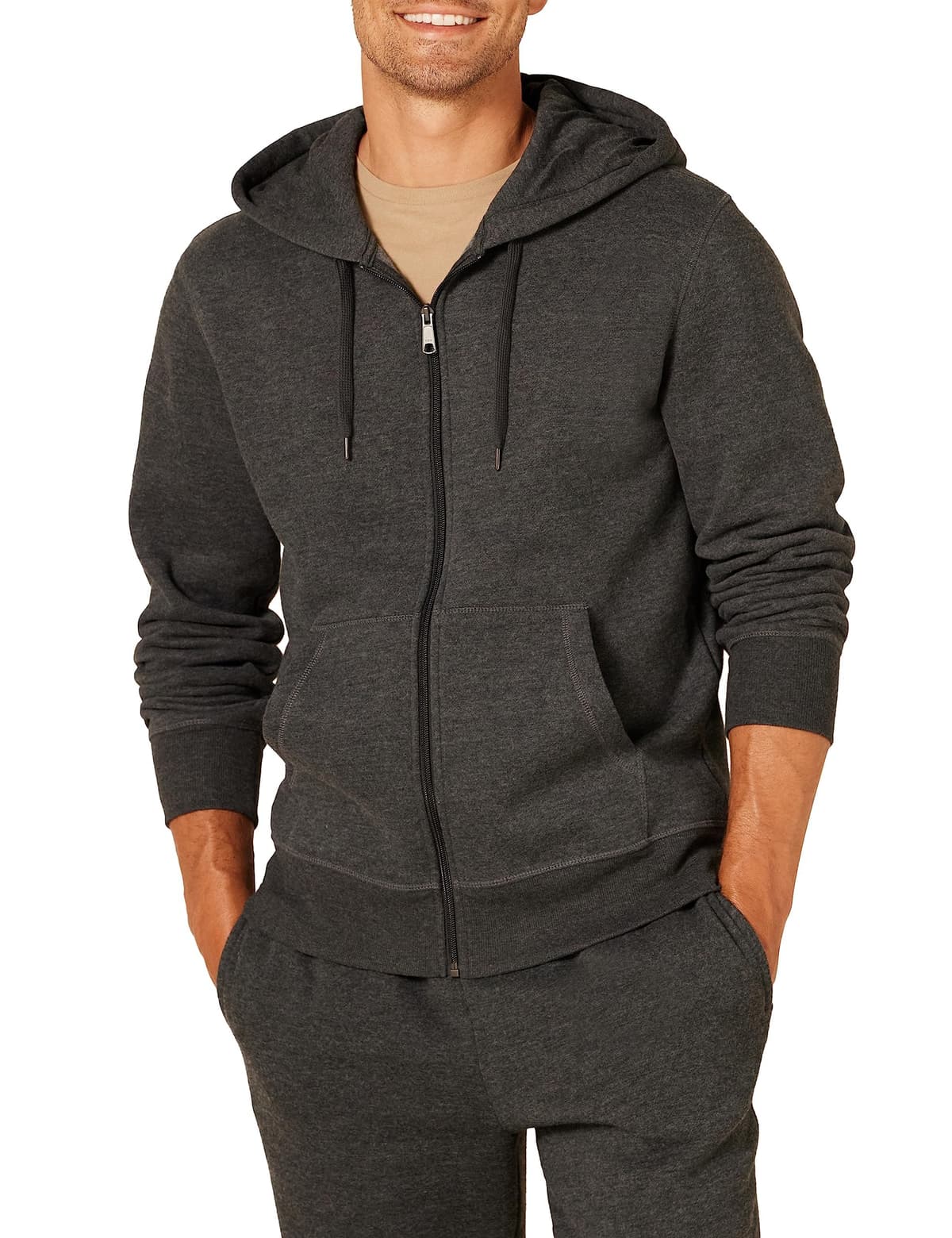 Amazon Essentials Chaqueta de Felpa con Cremallera Completa (Disponible en Tallas Grandes y Largos Especiales) Hombre