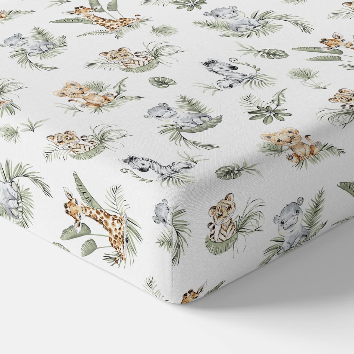 Baby Comfort Nursery 100% Cotton Fitted Sheet to fit 83x50 cm Co-Sleeper Crib (Safari)