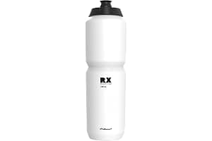 Polisport 8649100039 R 1000ml AMZ Botella de Agua Multi-Deporte, Capacidad 1000ml, Ultra-Ligero, Flexible, Boquilla Soft-Touch, Sin BPA, Bidón Ciclismo, MTB, Color Blanco