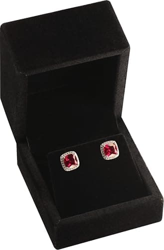 LAODA Black Color Luxury Velvet Stud Earring Box Multiple Use Necklace Pendant Earring Jewelry Gift Storage Holder Box(Jewelry not Included)