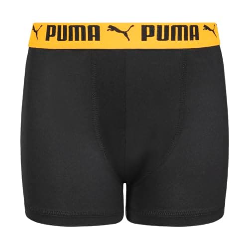 PUMA Boys' 5 Pack Performance Boxer Briefs, Black/Bright, X-Large