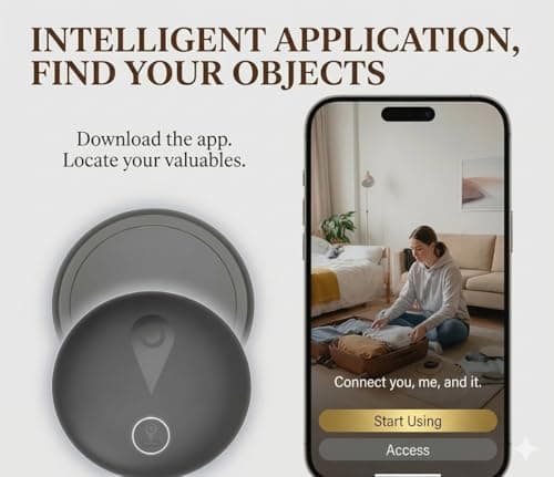 Magnetic GPS Tracker for Vehicles and Dogs, No Monthly Fee Real-Time GPS Locator, Waterproof Mini Anti-Lost Tracking Device Compatible with Android & iOS iPhone, Long Battery Life