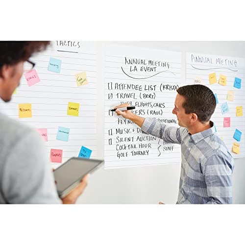 Post-it Super Sticky Easel Pad, 25 x 30 in, White Lined, 4 Pack