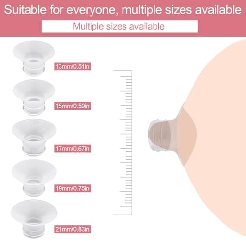 Goktvai 15pcs Replacement Parts Kit for Eufy Breast Pump, Includes 2 Silicone Diaphragms 4 Duckbill Valves 5 Flanges & 4 Sealing Plugs Compatible with Eufy S1 Pro/S1/E10/E20 Wearable Breast Pumps