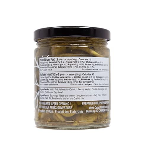 Wild Pickled Fiddleheads - Original - (Garlic + Bay Leaf, 250 ml - 8 oz)