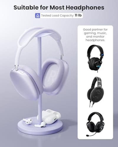Tiiletzote Headphone Stand, Desktop Headset Holder, Purple