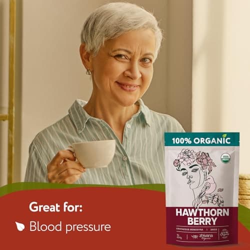 Hawthorn Berry Tea Organic (16 oz) – Support Heart Health, Pressure Balance
