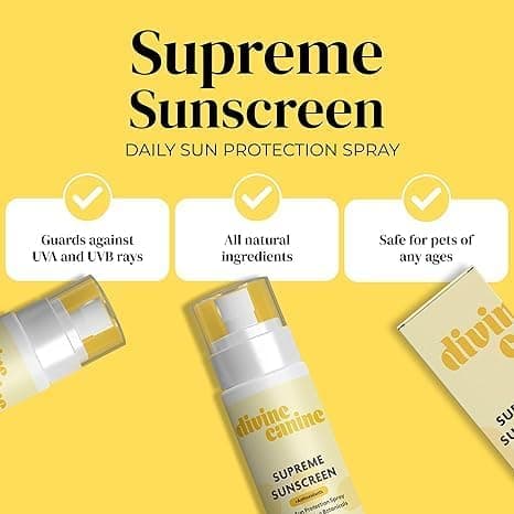 Divine Canine Dog Sunscreen Spray - SPF 30 UV Water Resistant - 2 Fl Oz