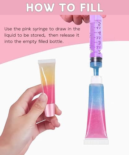 Guokoo 7pcs Lip Gloss Tubes - 10ml Clear Refillable Squeeze Tubes for Lip Balm and Travel Toiletries