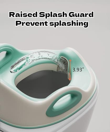 Potty Training Seat for Boys and Girls – Baby Potty Training Seat with Detachable Soft Cushion Sturdy Handle and Backrest,Toddler Potty Training Toilet Seat for Kids, Splash Guard for Toilet Toddler