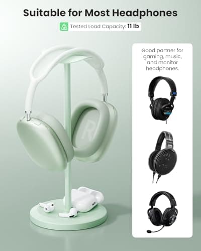 Tiiletzote Headphone Stand, Desktop Headset Holder, Green