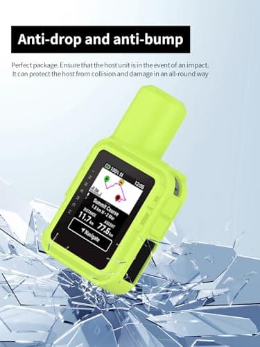Case for Garmin inReach Mini 3/Mini 3 Plus WUNIAK Soft Silicone Protective Portable Scratch Shock Resistant Shell Case with Screen Protecto,Fluorescent Green