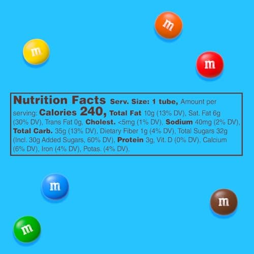 M&M'S Milk Chocolate MINIS Size Candy 1.77-Ounce Tube 24-Count