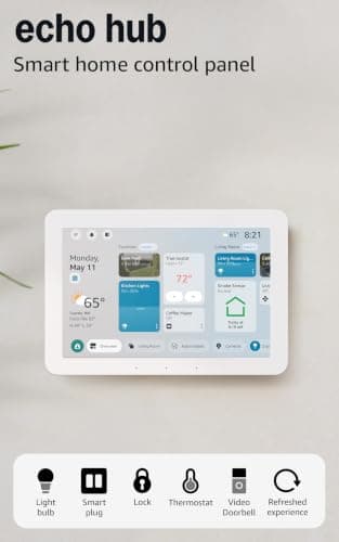 Amazon Echo Hub (newest model), 8” smart home control panel, Designed for Alexa+, Compatible with thousands of devices