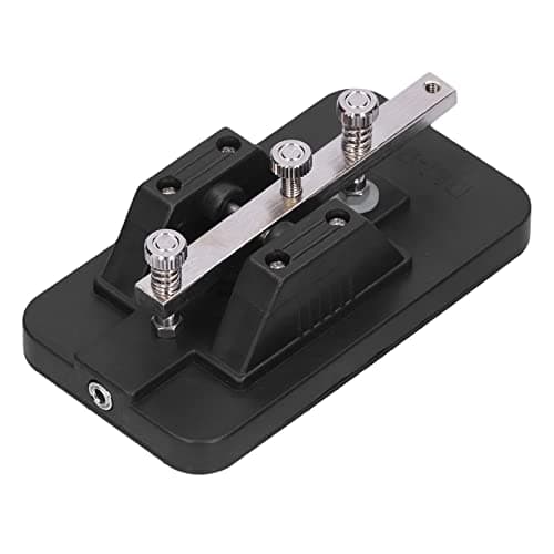 YUEHISY Morse Code Telegraph Key CW Key with Buzzer, Basic But Perfect Workmanship, Voice Prompts, Black, for Beginners Use or Practice, CW Transceivers Connection