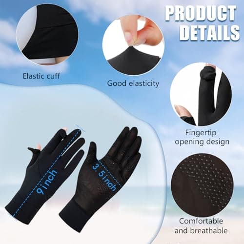 Sun Gloves for Women UV Protection, Touch Screen Non-Slip Driving Cycling