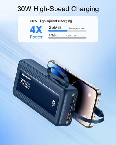 FlyKangaroo Portable Charger 27000mAh 30W Fast Charging Power Bank