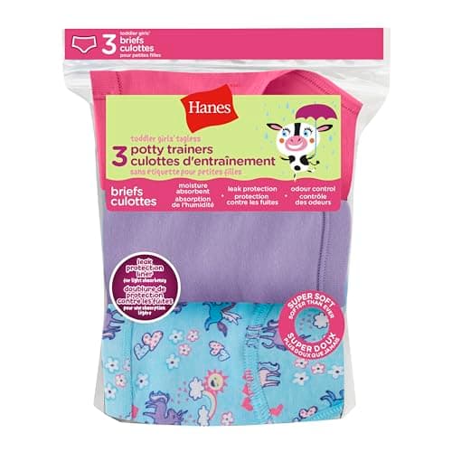 Toddler Girls' Potty Trainer Brief Pack of 3, Assorted, Size 2/3