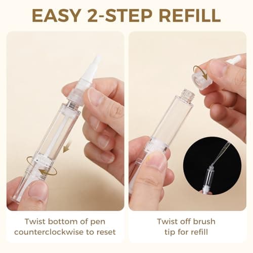 Happygo Refillable Empty Cuticle Oil Pen, 3 Pack, Twist-to-Reset