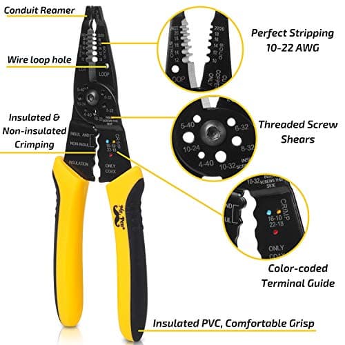 Mr. Pen- Wire Stripper, 8 inch, Wire Cutter, Wire Stripper Crimper
