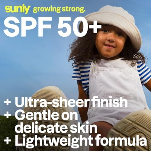 ATTITUDE Kids Mineral Sunscreen Lightweight Lotion SPF 50, Broad Spectrum Zinc Oxide, EWG Verified, Non-Nano, Water-Resistant 80 Minutes, Non-Greasy for Face & Body, Vegan, Unscented, 80 grams