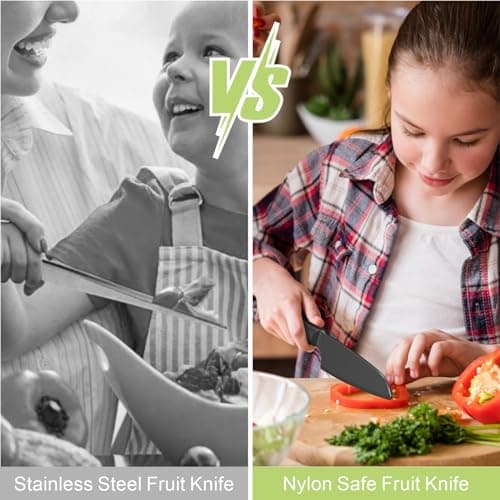 Nylon Knife Kitchen Plastic Knife for Real Cooking and Cutting Pizza, Cakes, Bread, Fruits, Veggies Durable Nylon Kitchen Knife for Kids, Kaizen Chef Knife, Kitchen Knife for Professional Use