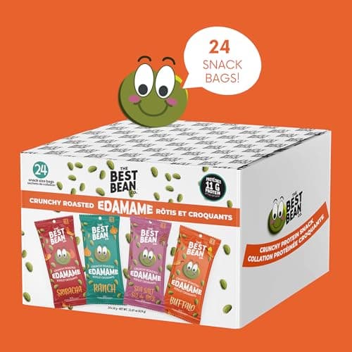 Best Bean Co. Roasted Edamame Variety Pack, 11g Protein, 24x26g