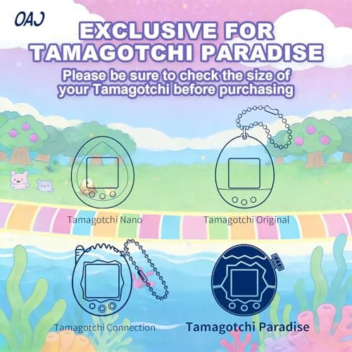 Case for Tamagotchi Paradise,Transparent Hard PC Protective Cover Compatible with Tamagotchi Paradise,Scratch-Proof & Shockproof,with Lanyard (Clear)