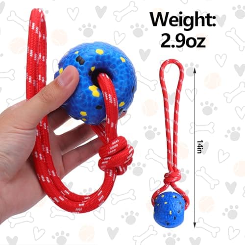 Mity rain Floating Dog Toys –E-TPU Water Pool Fetching Toy with Rope