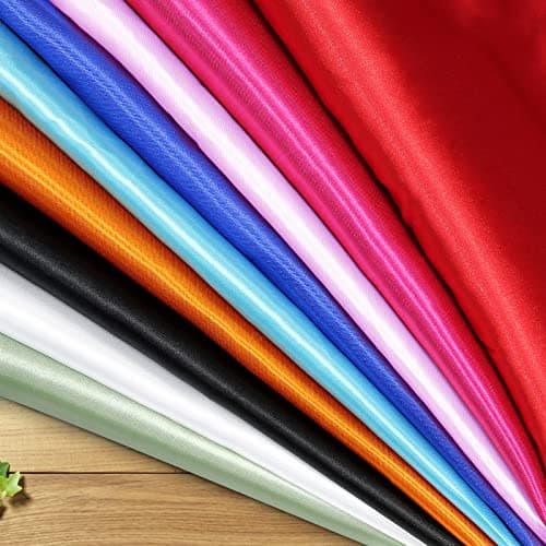 Horbaunal White Satin Fabric 55 Inch Wide by The Yard, Soft Charmeuse Satin Fabric for Wedding Dress, DIY Craftings, Costumes, 1 Yard