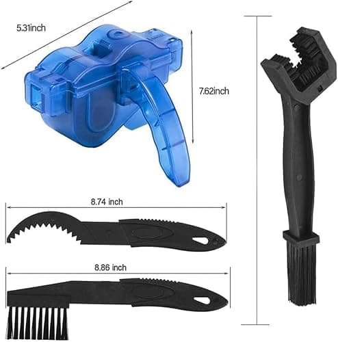 Bike Chain Cleaner, Bike Cleaning Kit, Chain Cleaner for Cycling, Suitable for Road B_ike, BMX, Bicycle Cleaning Brush Tool for Drivetrain, Gear, Cassette, Sprockets, 4 Piece Set