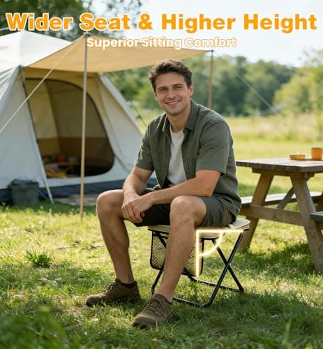 OrbitShell 2 Pcs XL Foldable Backpack Stool