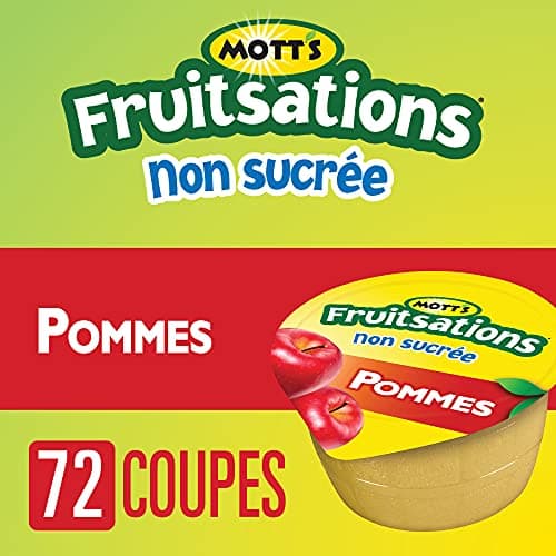 Mott's Fruitsations Apple Sauce, Unsweetened, 104 mL per Unit, Pack of 72
