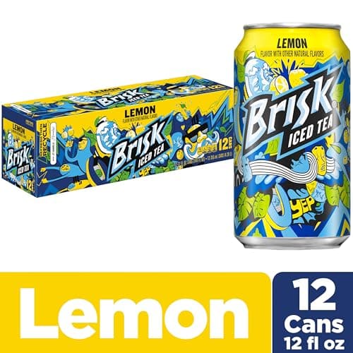 Brisk Lemon Iced Tea, 12 Fl Oz Cans (Pack of 12)