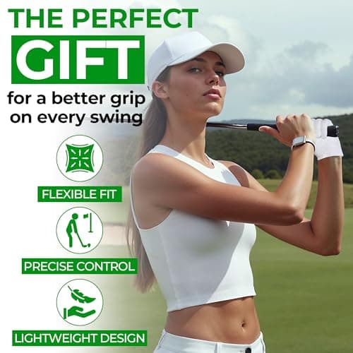 GIAMZONP Womens Golf Glove for Left or Right Hand 1 Pack, Breathable Lightweight Ladies Golf Glove with Non-Slip Grip for Women Golfers