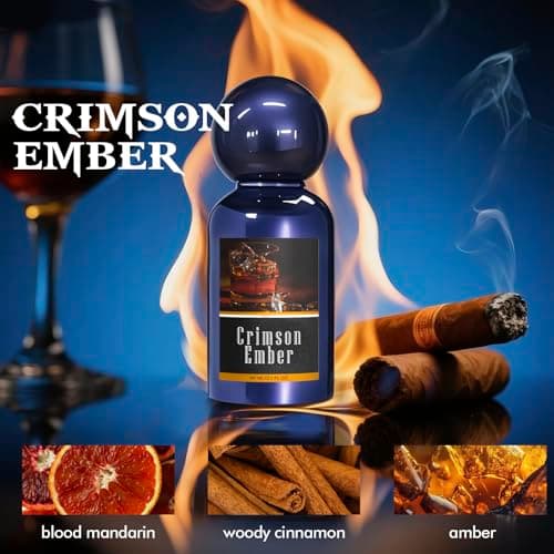 Body Spray for Men, Mens Fragrance Mist, Travel Size Set, 3 Pack, 60 ml / 2.1 fl oz, Crimson Ember, Aqua Reverie, Woodland Noir