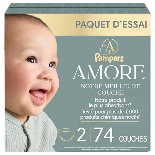 Pampers AMORE, Size 2, Our Best Diaper, 1 Pack (Count of 74)