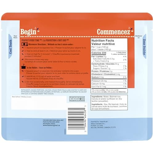 BEN'S ORIGINAL™ BISTRO EXPRESS™ Basmati Rice Family Size, 6PK CASE