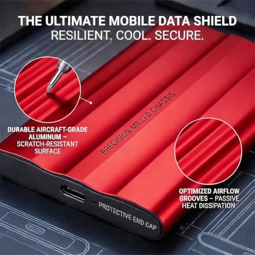 64GB Portable Memory Expander, Mobile Phone Intelligent Backup Disk, Universal Android Phone Computer Dual Use Mobile Extender, Fast Transmission Storage Upgrade,(Red)