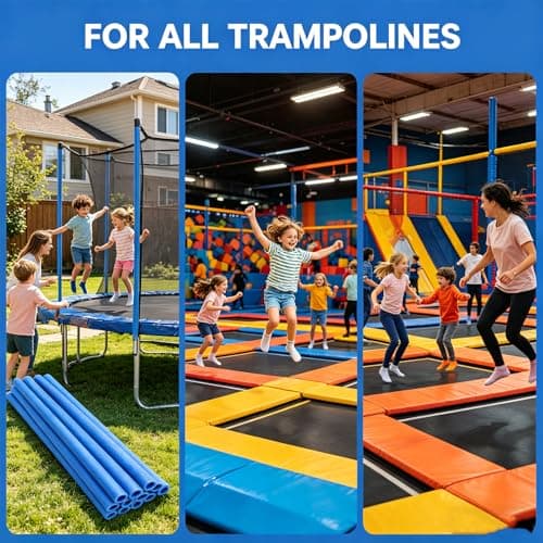 Trampoline Pole Foam Sleeves, 12Pcs Pole Covers Replacement, 88cm Waterproof Round Tube Protective Trampoline Spring Cover Padding, Foam Tubing Protective Trampoline Net Pole (Green, 12 Pcs)